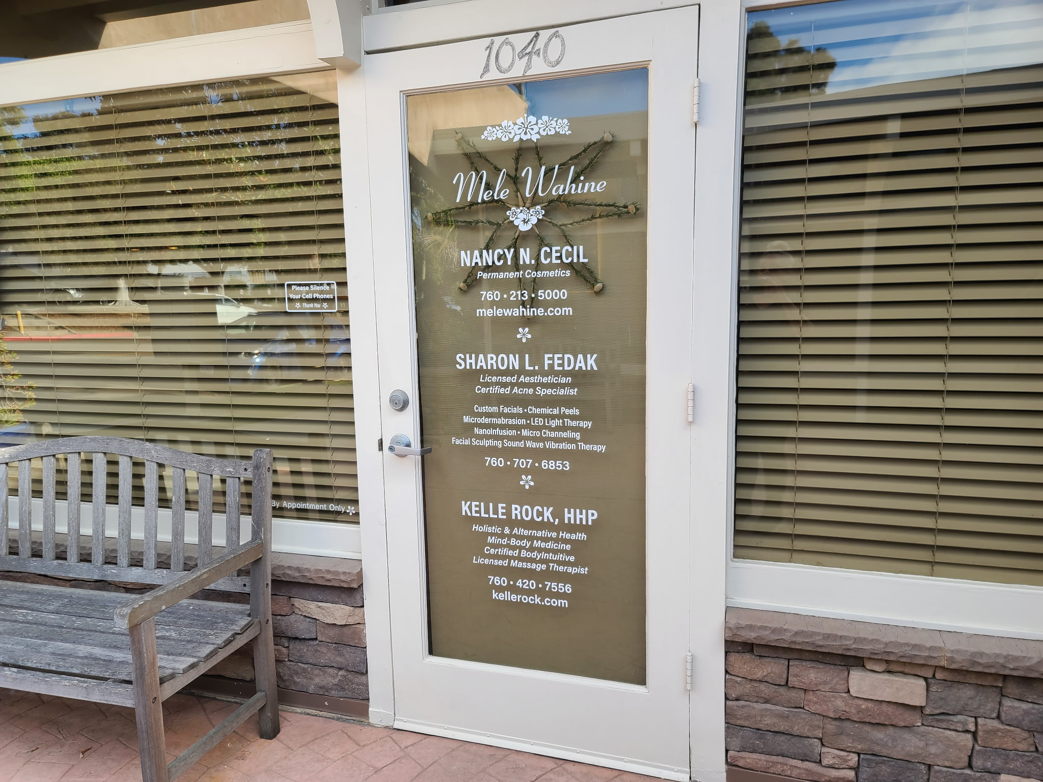 Office door, Mele Wahine Permanent Cosmetics